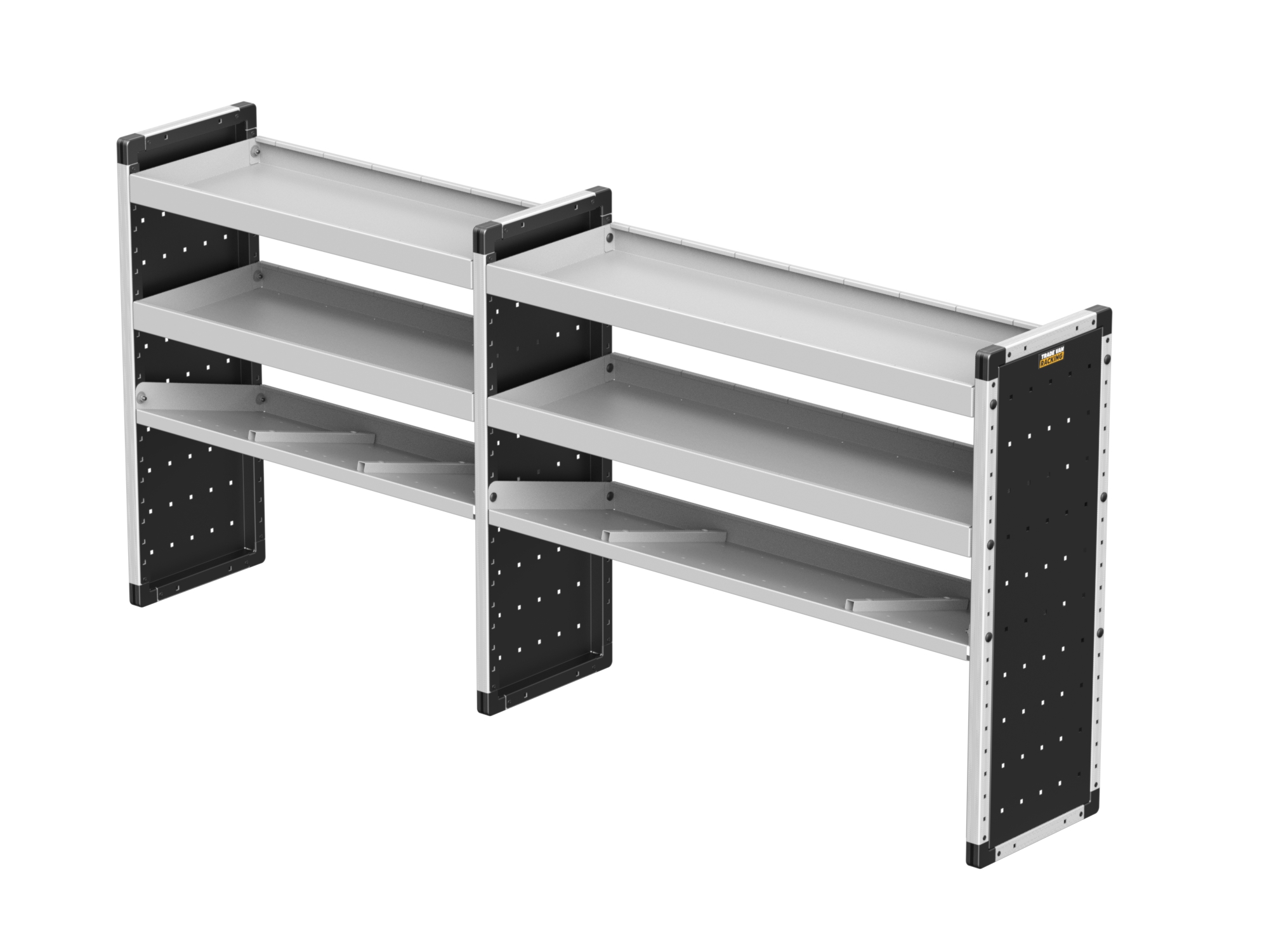 Trade Van Racking - Double Unit - 2 straight & 1 angled per bay - TVR-DBL-005