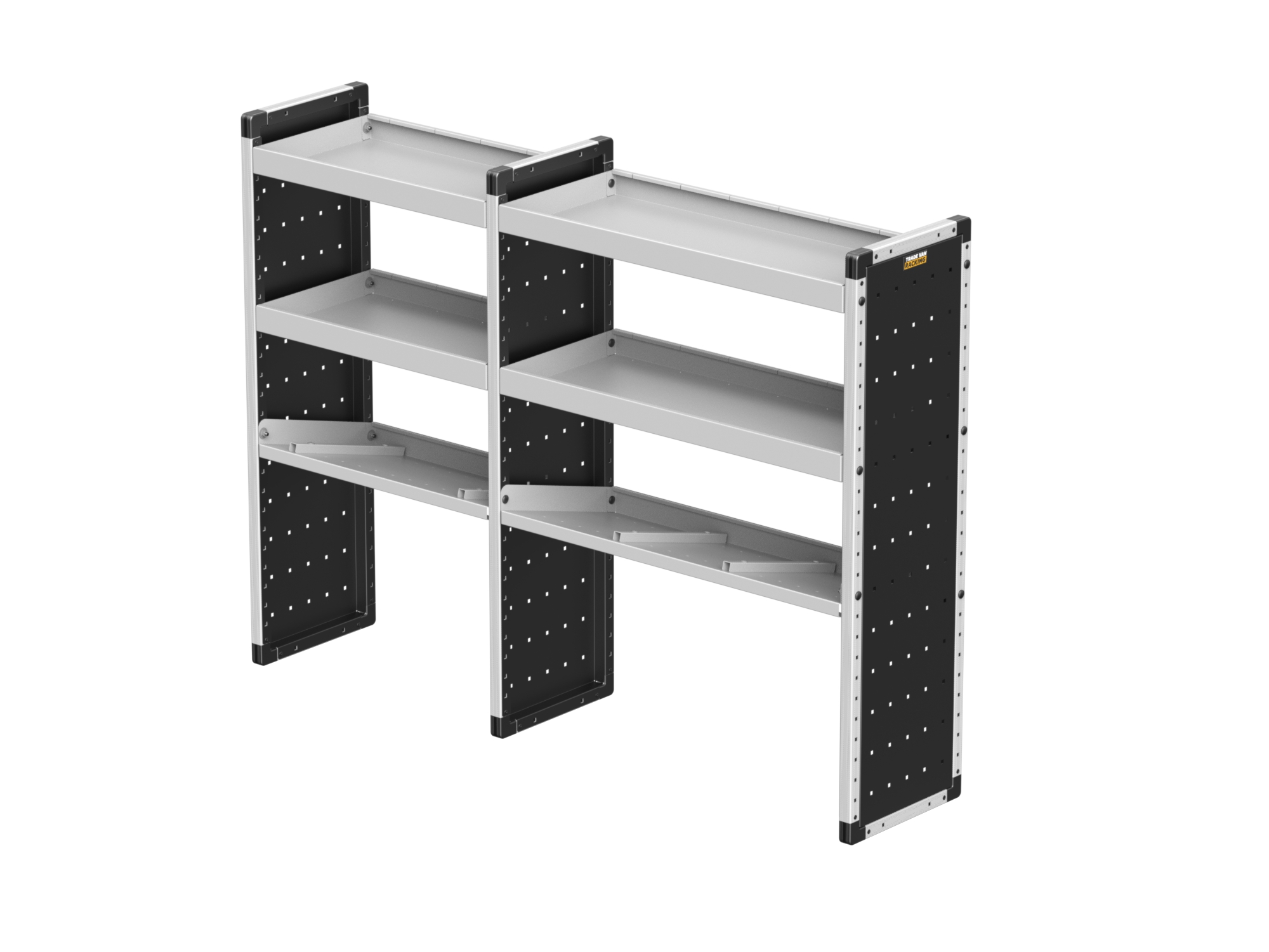 Trade Van Racking - Double Unit - 2 straight & 1 angled per bay - TVR-DBL-008
