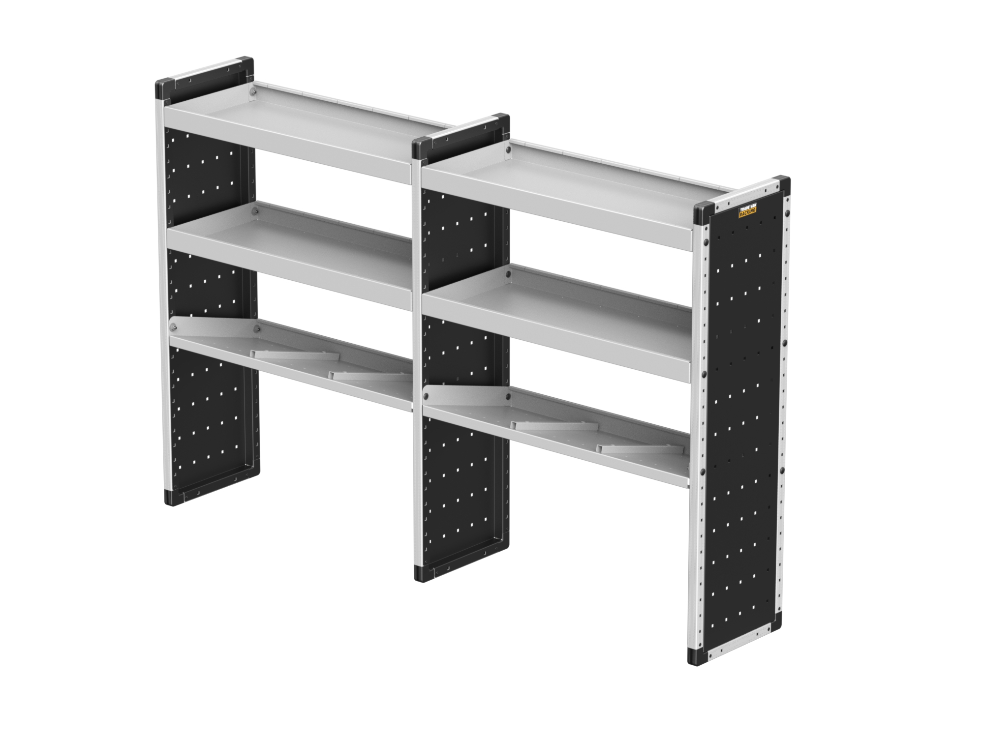 Trade Van Racking - Double Unit - 2 straight & 1 angled per bay - TVR-DBL-010