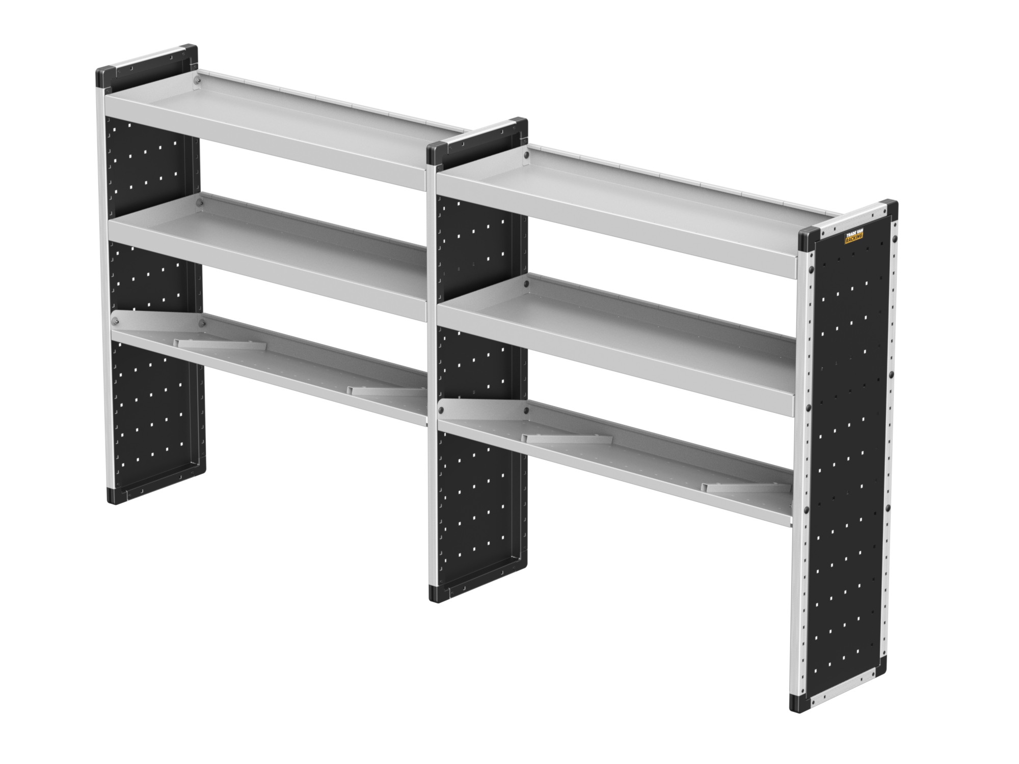 Trade Van Racking - Double Unit - 2 straight & 1 angled per bay - TVR-DBL-012